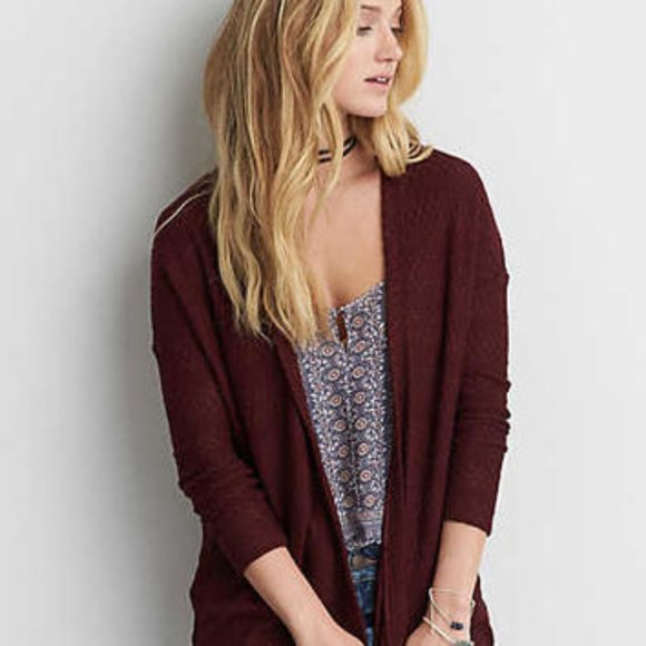 Maroon Cardigan - Picture 2 of 2